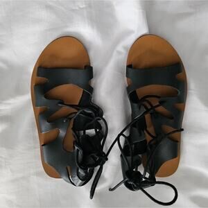 Asra Savannah ankle tie sandals size 8